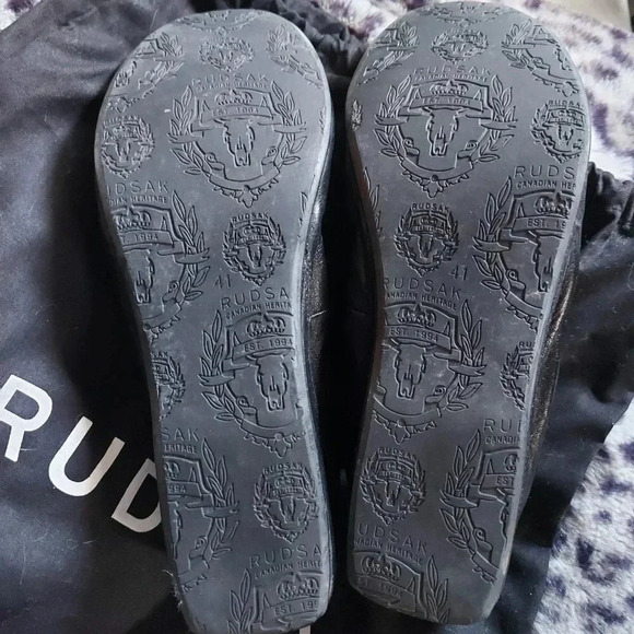 RUDSAK |  Leather Ballerina Flats Black and Silver - Picture 4 of 10